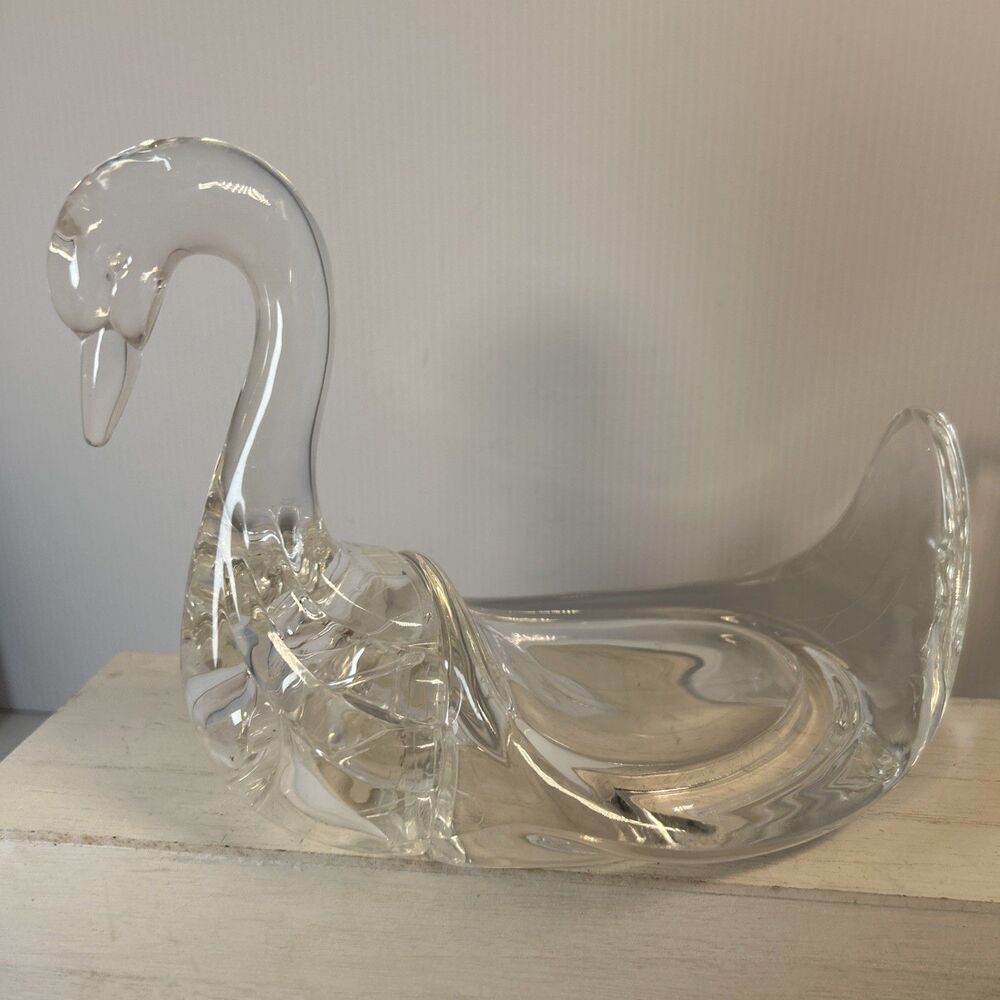 Vintage Lucite Acrylic Swan Towel Holder Clear Mid-century Modern Bath Kitchen